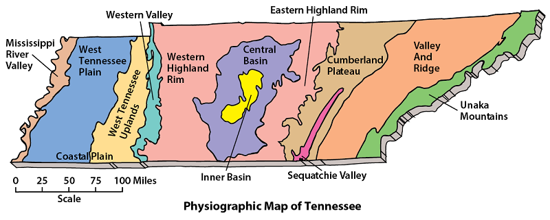 Printable Maps Of Tn Three Grand Divisions